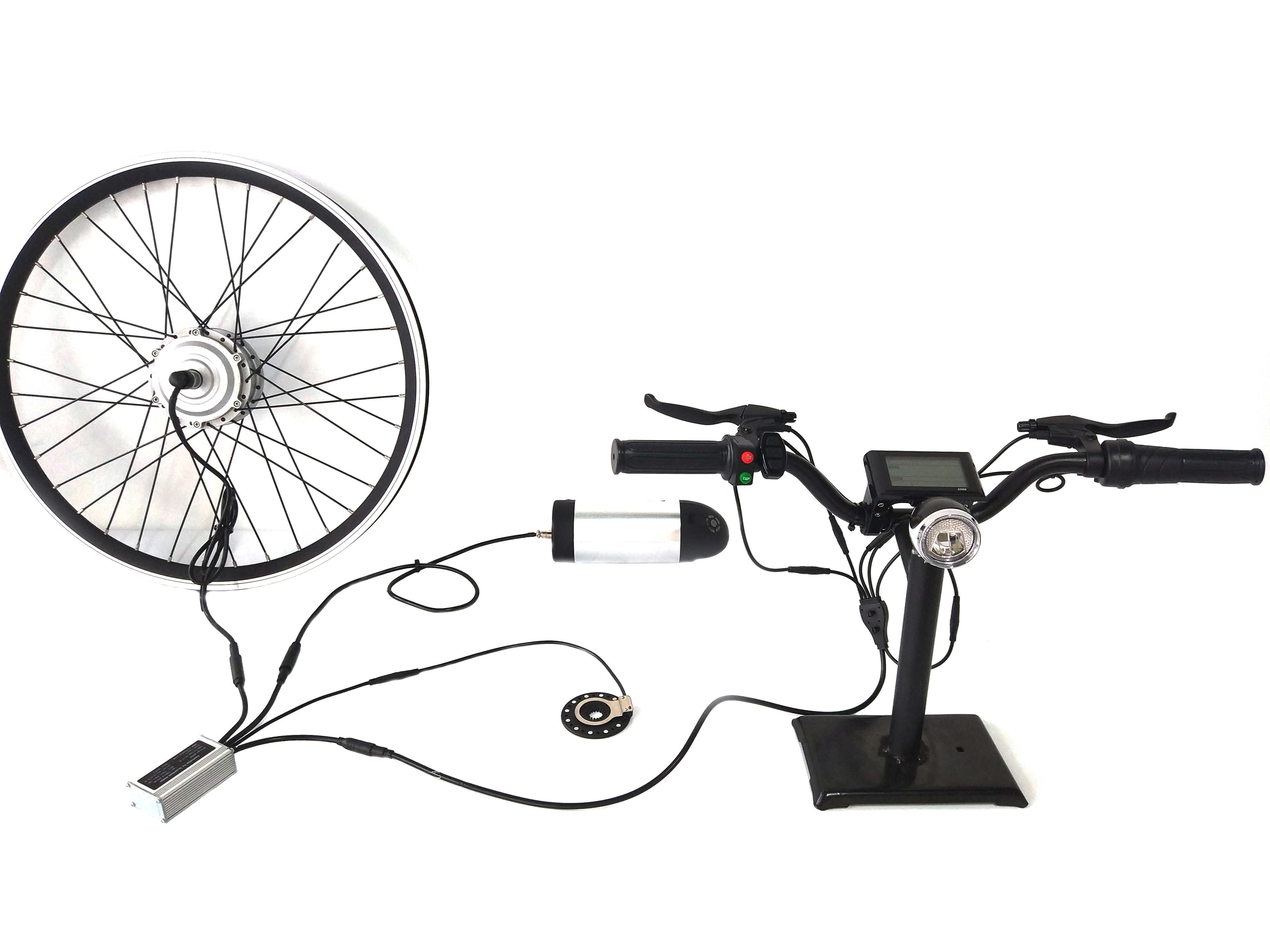 Electric bike conversion kit with waterproof bus cable case 5