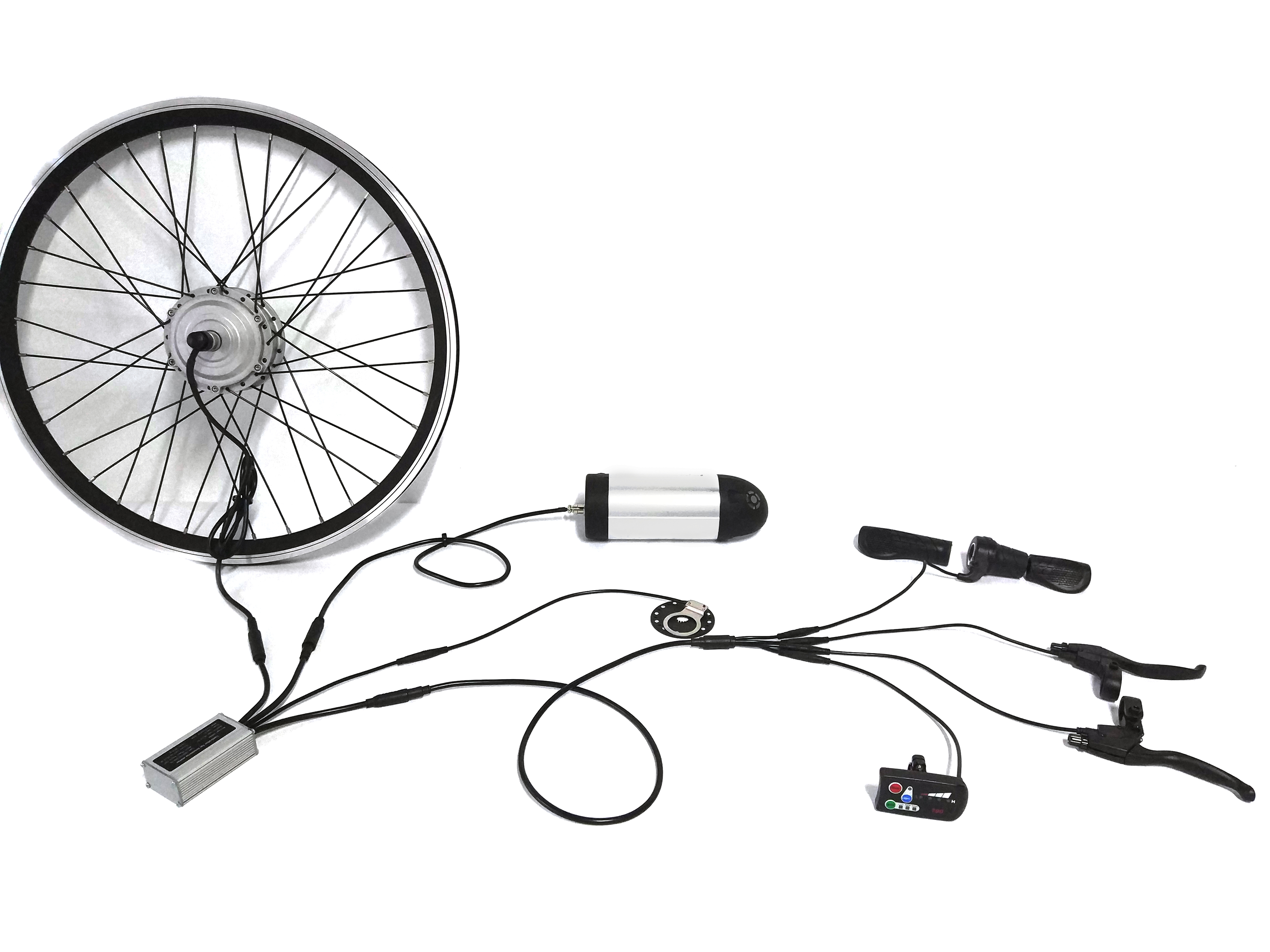 Electric bike conversion kit with waterproof bus cable case 7