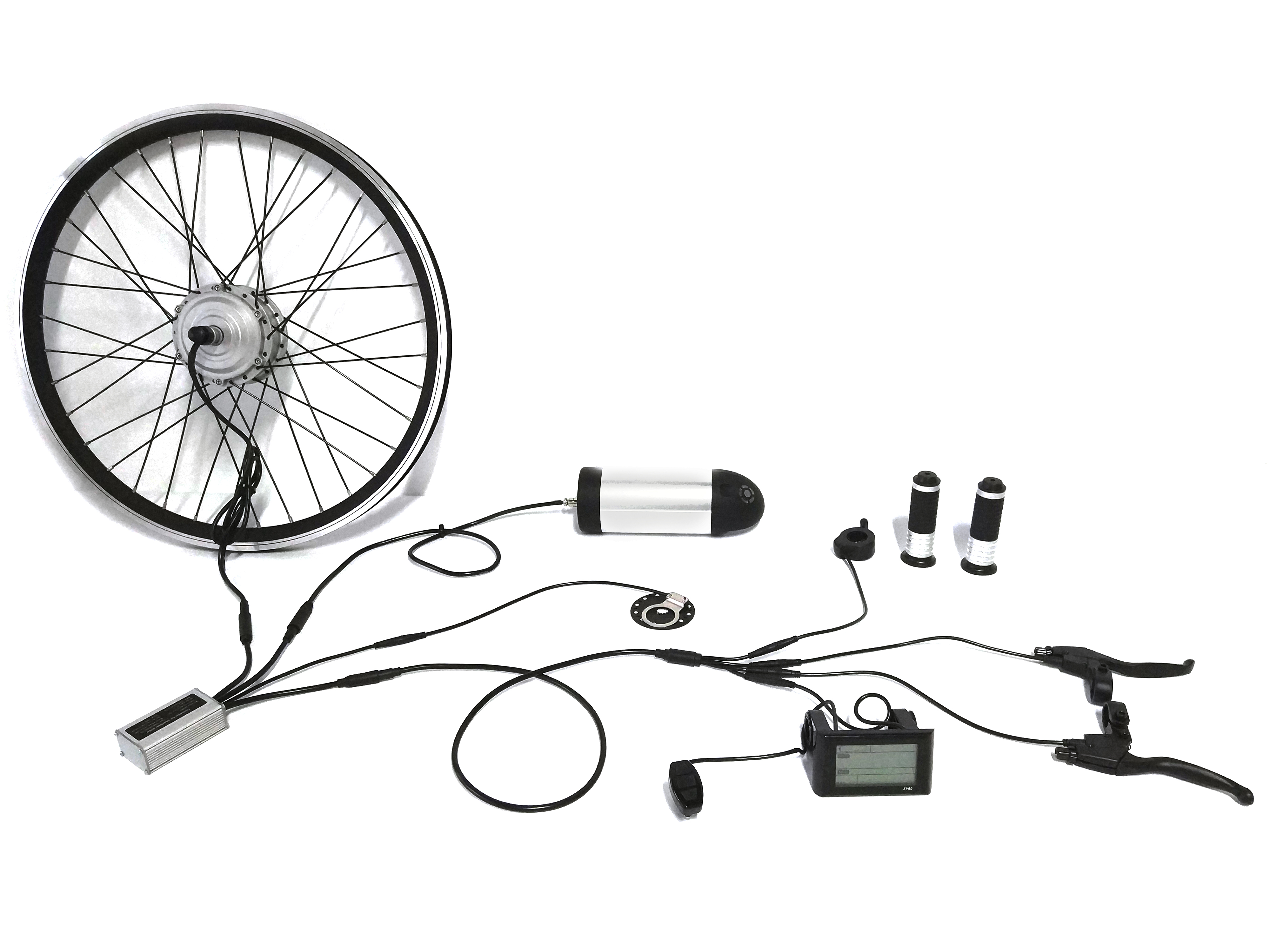 Electric bike conversion kit with waterproof bus cable case 9