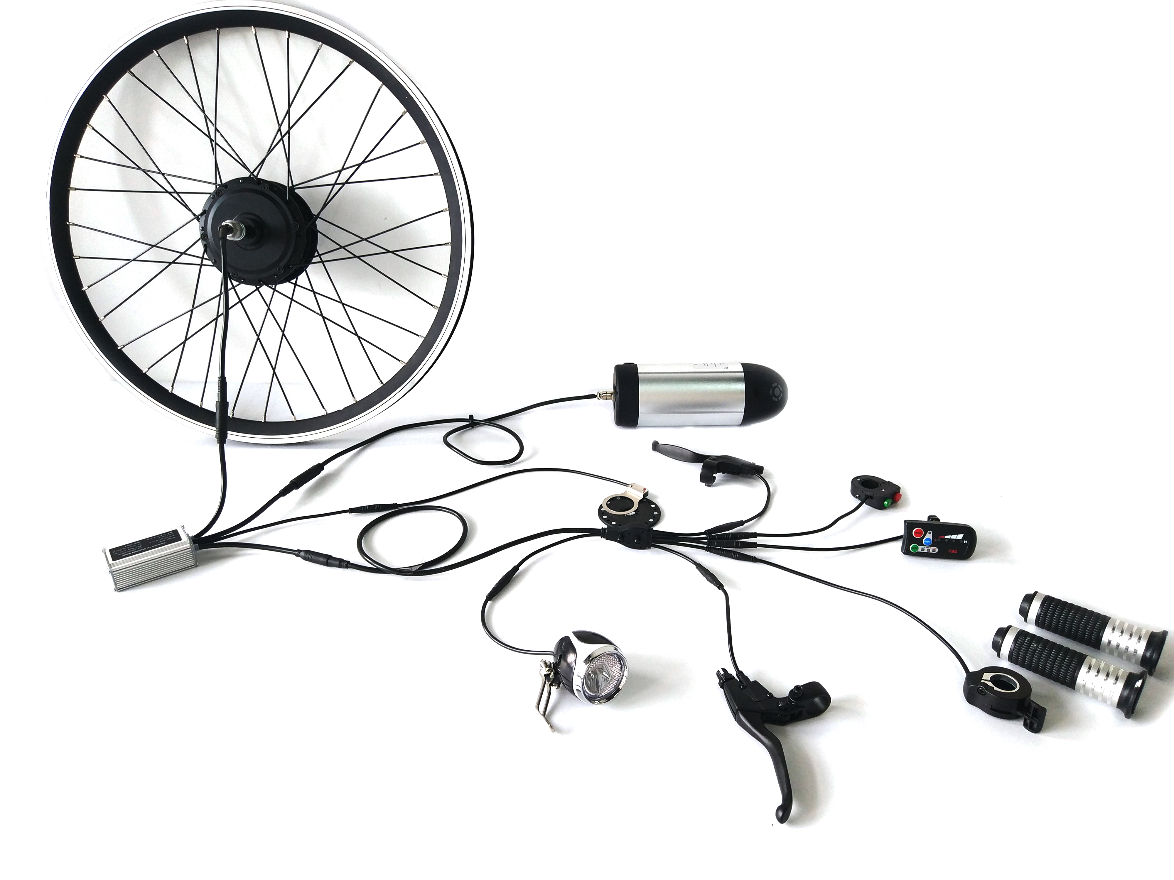 Electric bike conversion kit with waterproof bus cable case 12