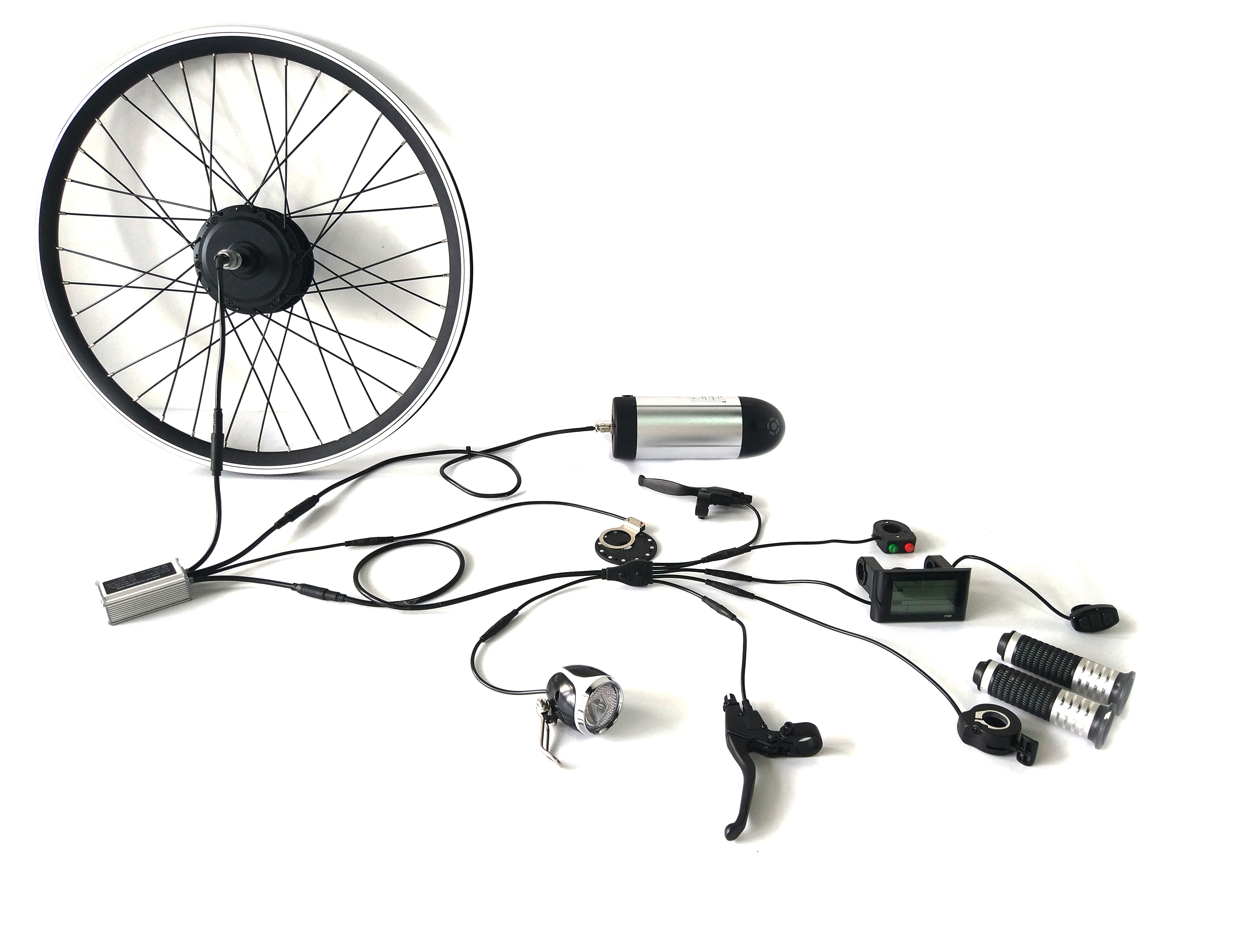 Electric bike conversion kit with waterproof bus cable case 1