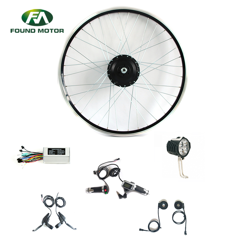 24'' 48V 500W Electric Bike Front/Rear Motor Wheel Conversion Kit Electric Bicycle kit with Power Dispaly Throttle
