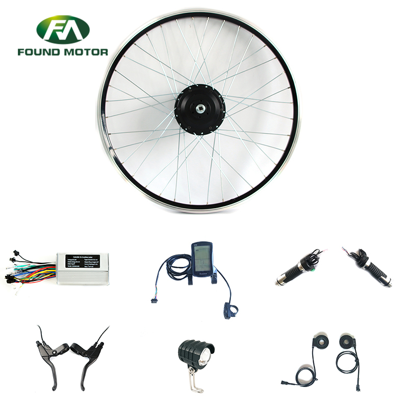 48V 350W BLDC Geared Motor Electric Bike Conversion Kit with Optional LCD/LED Display