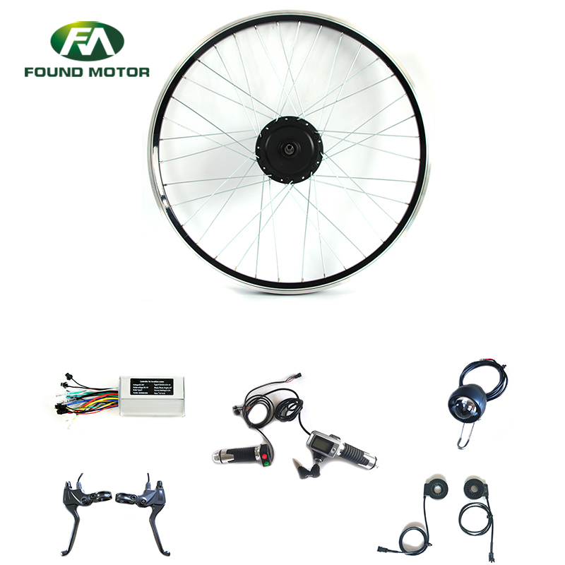 26'' 48V 350W Electric Bike Conversion Kit with Optional Front Light