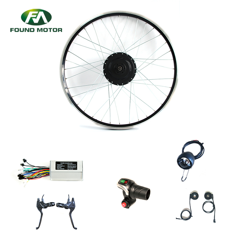 Electric Bicycle BLDC Geared Motor 48V 500W Electric Bike Conversion Kits with 25km/h Limited Speed