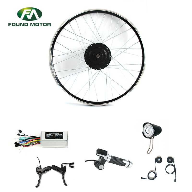 26'' 48V 500W Electric Bike Conversion Kit with 25km/h Limited Speed Electric BLDC Geared Motor