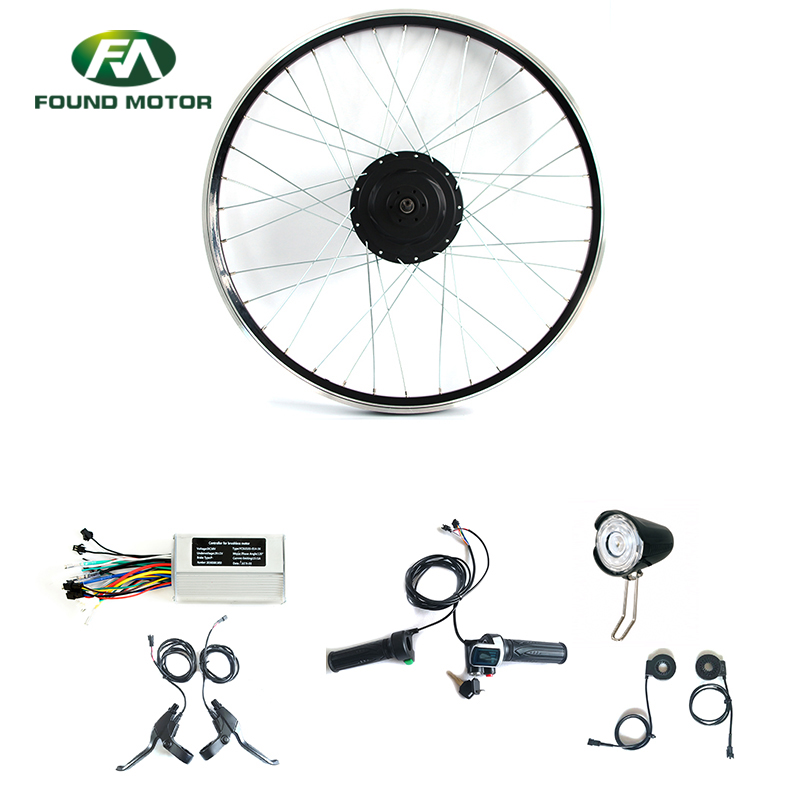 48V 350W Brushless Hub Motor Ebike Kit Electric Bike Conversion Kit with Normal Connectors