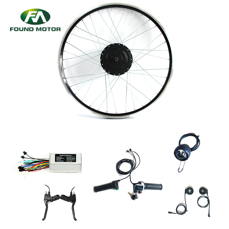 48V 350W Brushless Hub Motor Ebike Kit Electric Bike Conversion Kit with Optional Battery Indicate Throttle