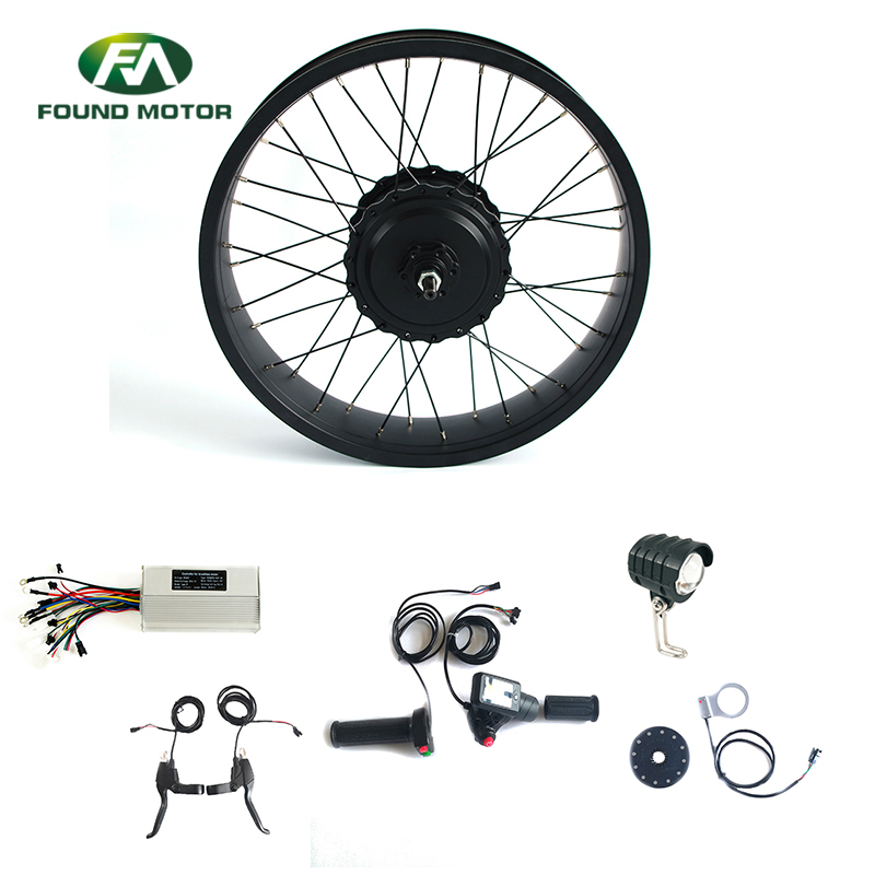 36V 350W BLDC geared Motor Electric Bike Conversion Kit with optional front light
