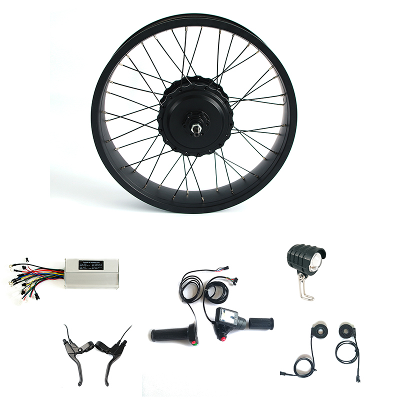 36V 350W BLDC geared Motor Electric Bike Conversion Kit with KB-039 brake lever for electric bike