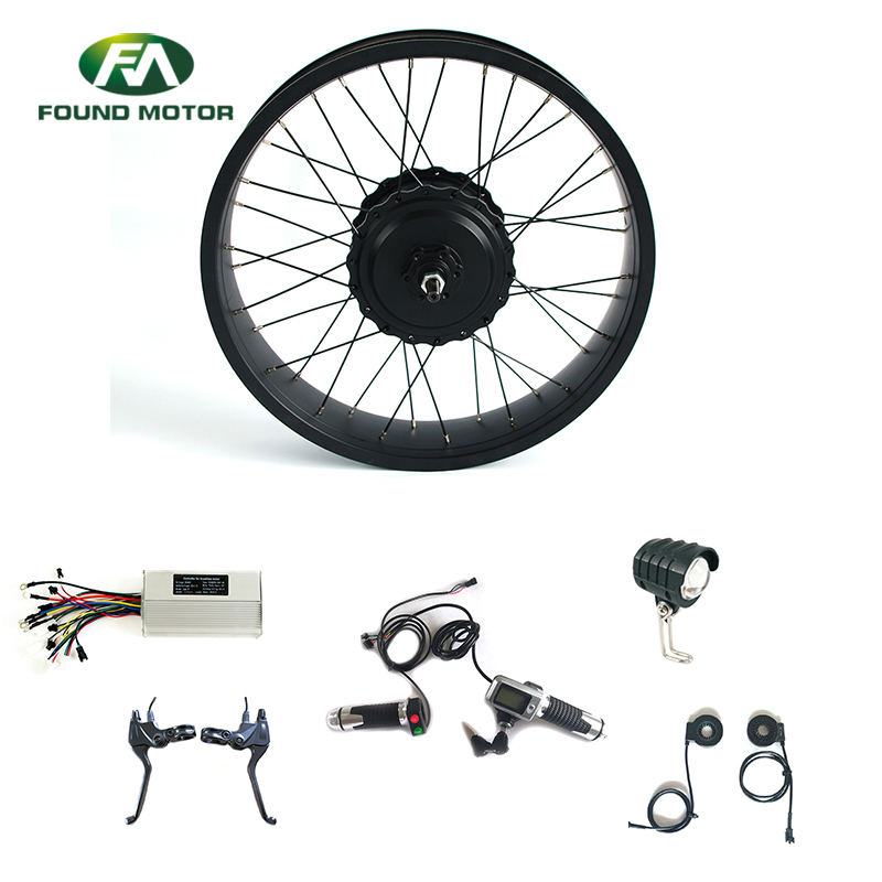 48V 500W BLDC geared Motor Electric Bike Conversion Kit with DX-D-1 brake lever for electric bike 