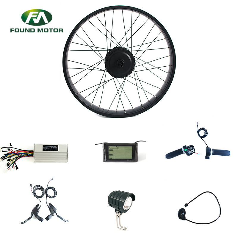 48V 500W BLDC geared Motor Electric Bike Conversion Kit with SW900 LED/LCD display for electric bike