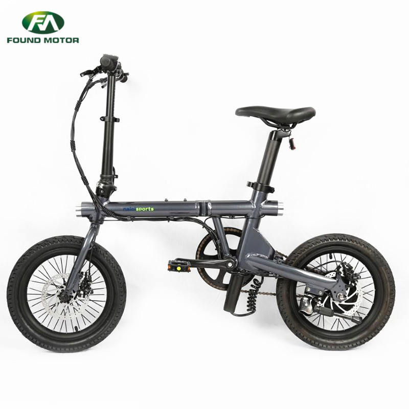 16-inch aluminum alloy integrated wheel and Single speed for foldable electric bike