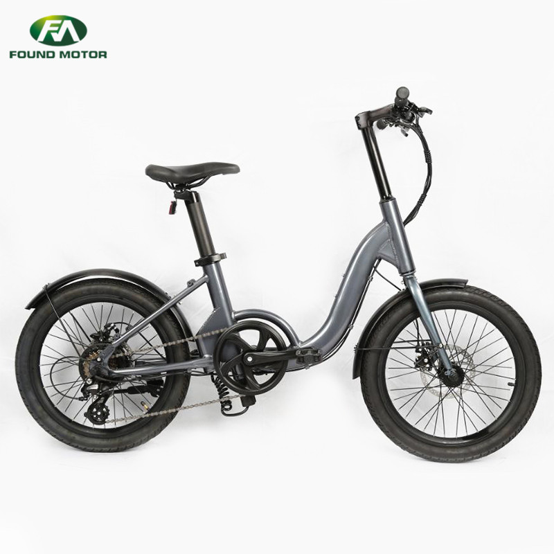 36V5.2AH lithium battery, 350W brushless geared motor, front and rear disc brakes for foldable electric bike